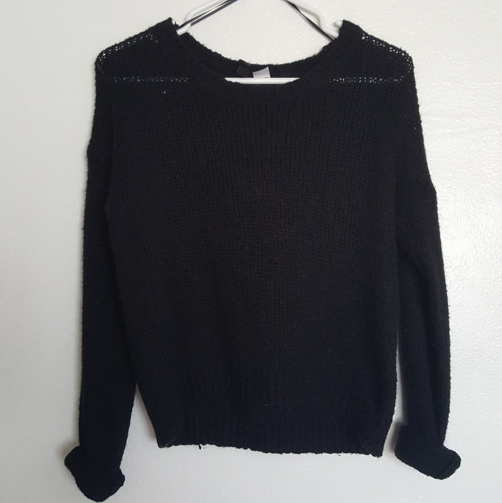 Black knit sweater - Picture 1 of 3